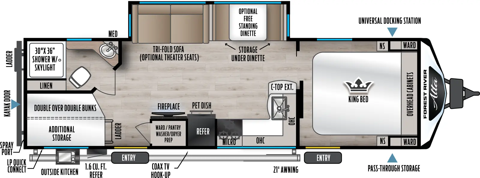 Alta 2800KBH floorplan
