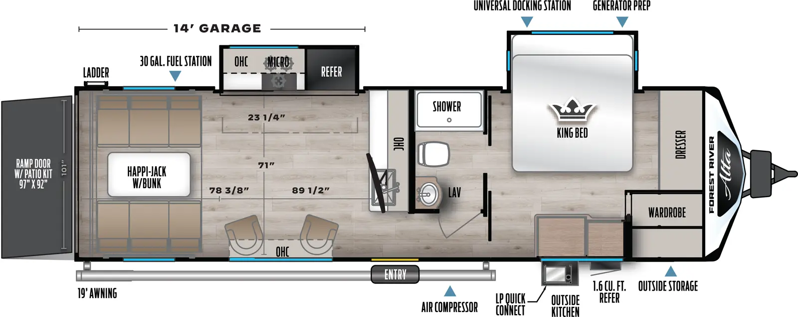 Alta 2870KTH-W floorplan