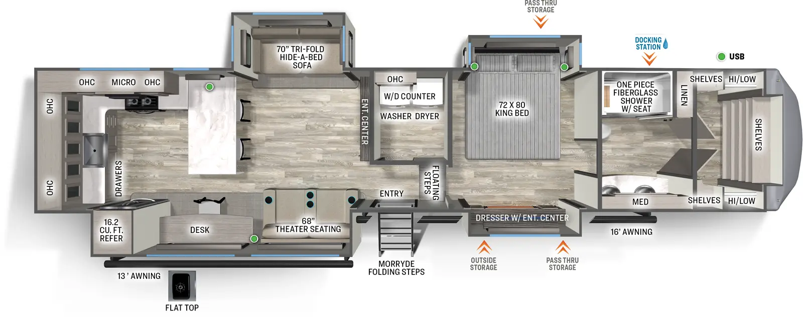 Sandpiper 3800RK floorplan