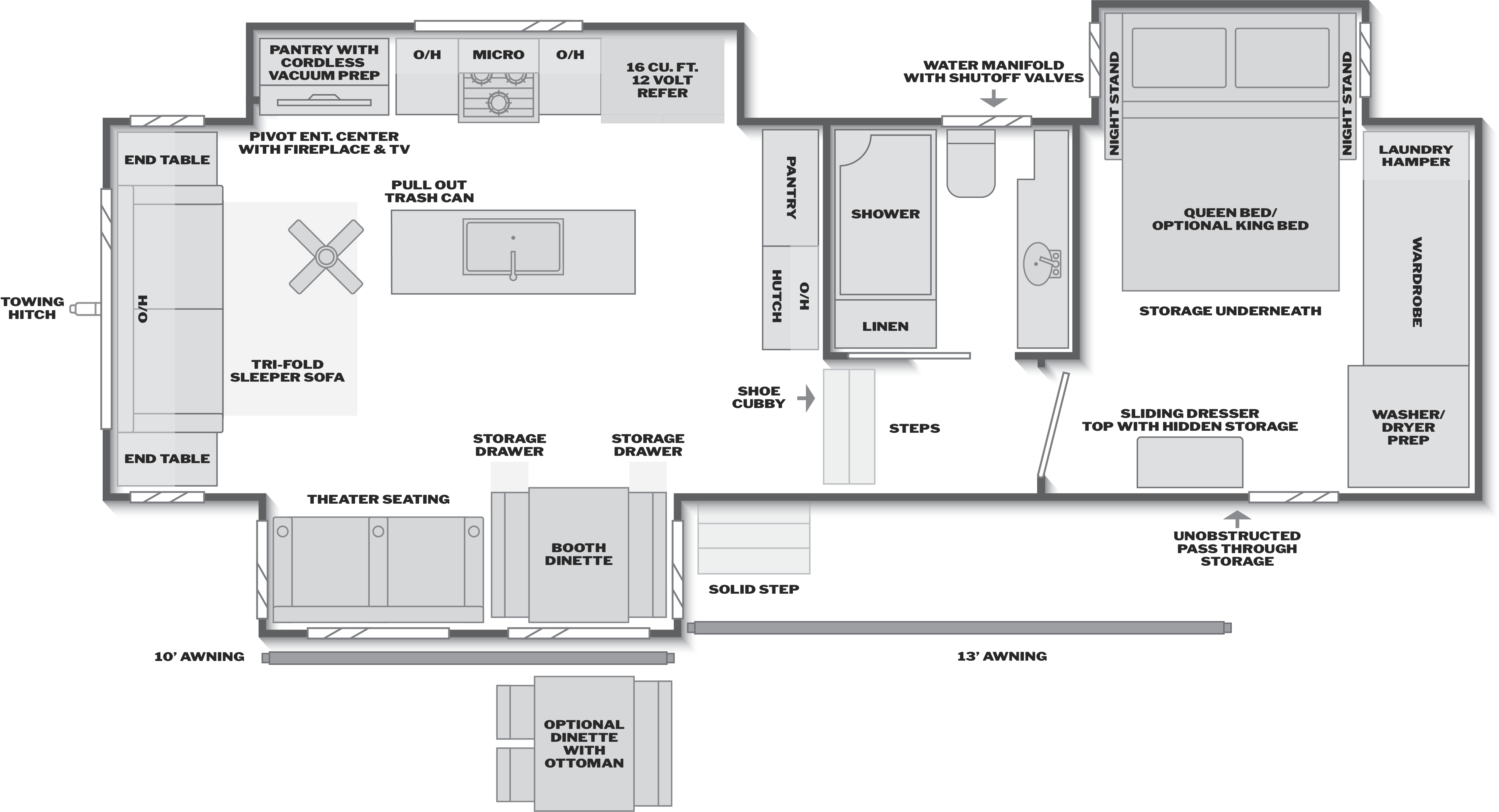 Cougar 316RLS floorplan