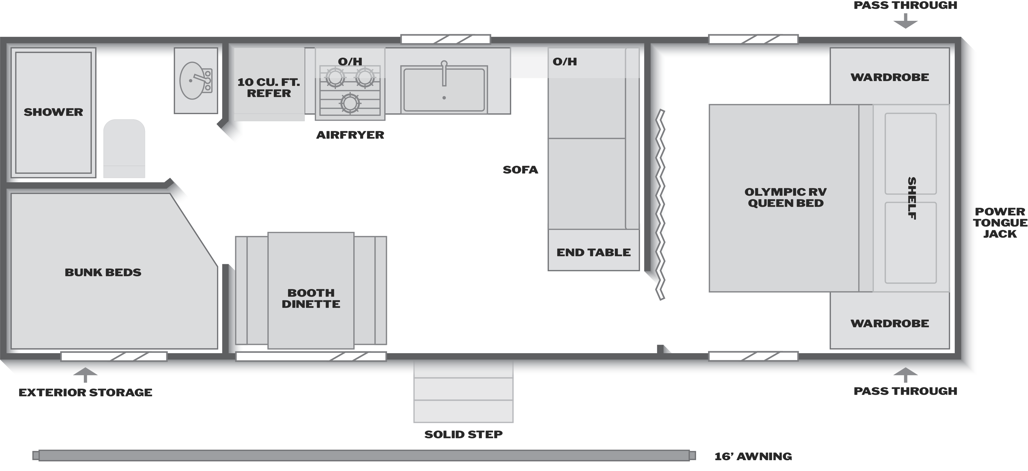 Hideout 230BHWE floorplan