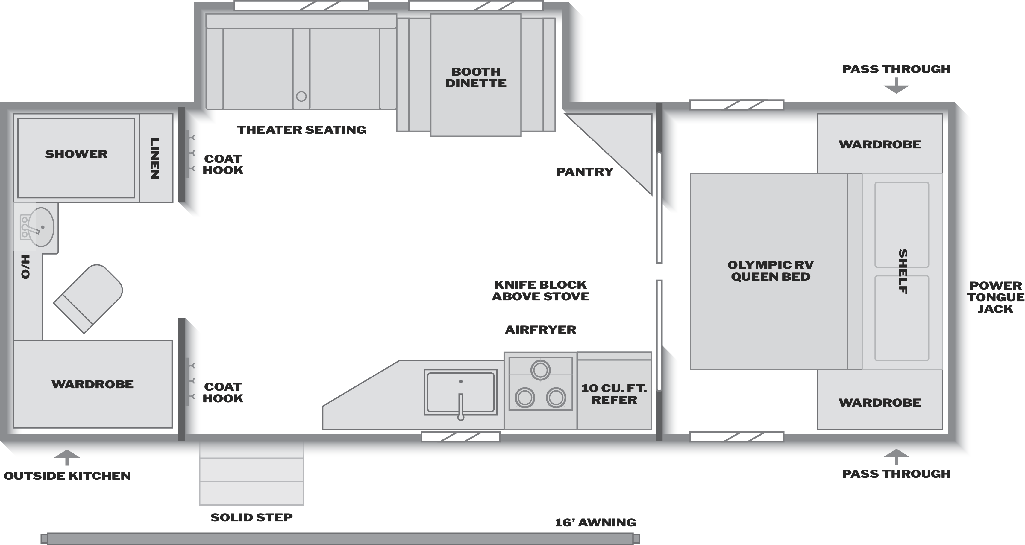 Hideout 250RBSWE floorplan