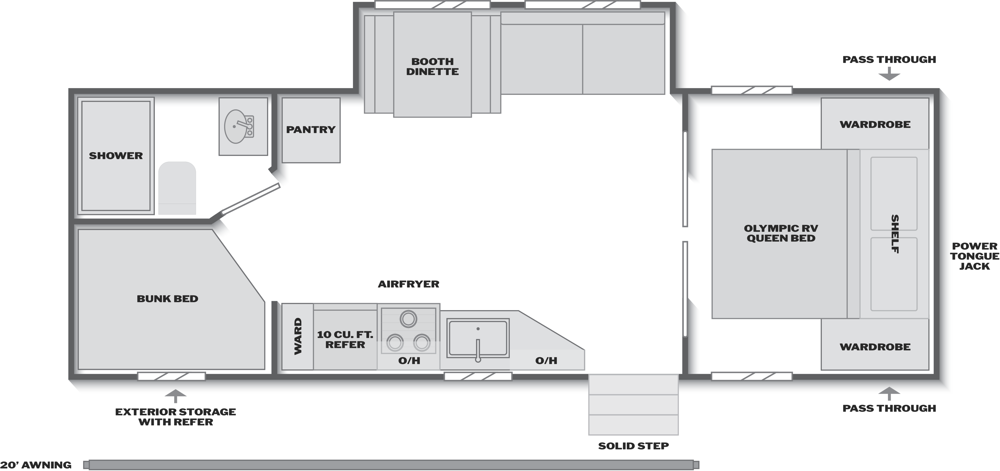 Hideout 262BHS floorplan