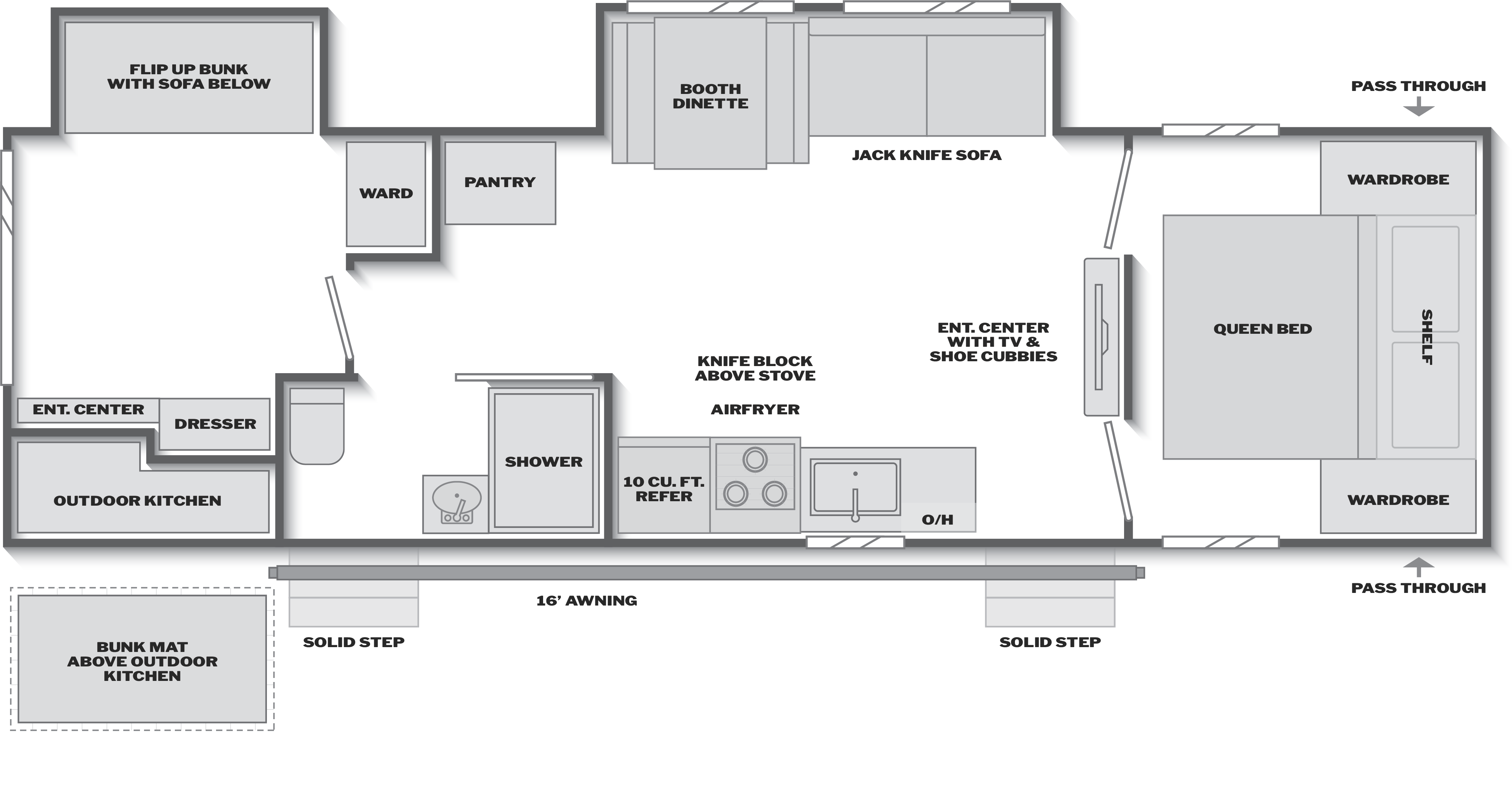 Hideout 300BRS floorplan