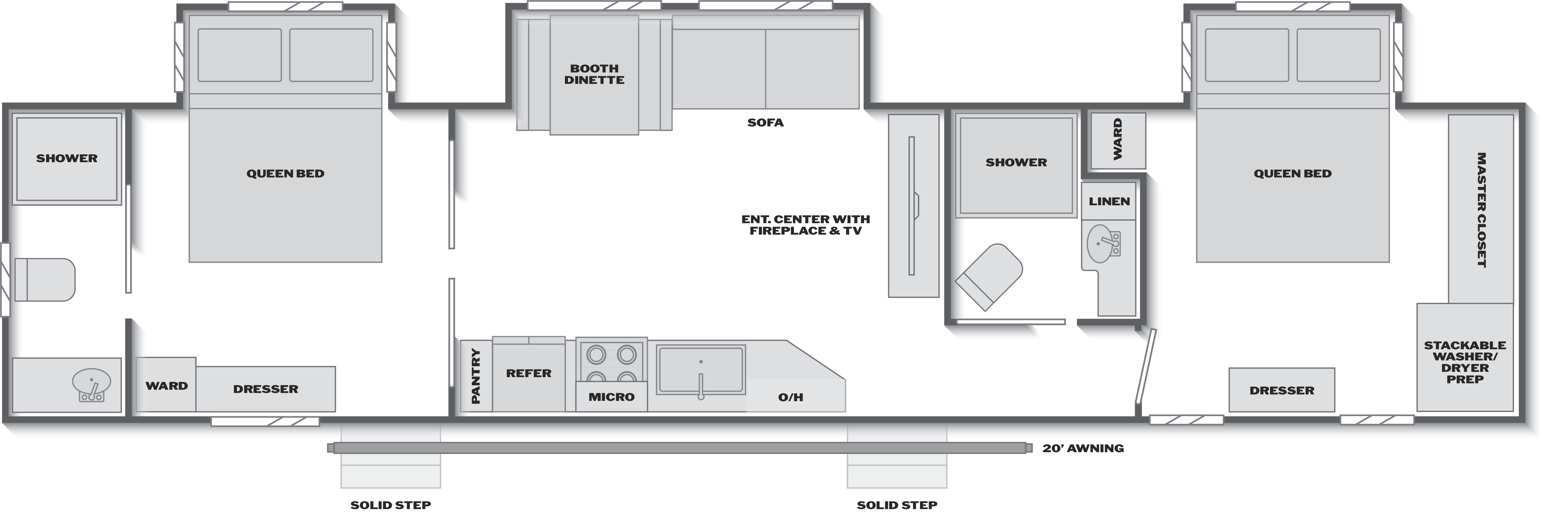 Hideout 380DBS floorplan