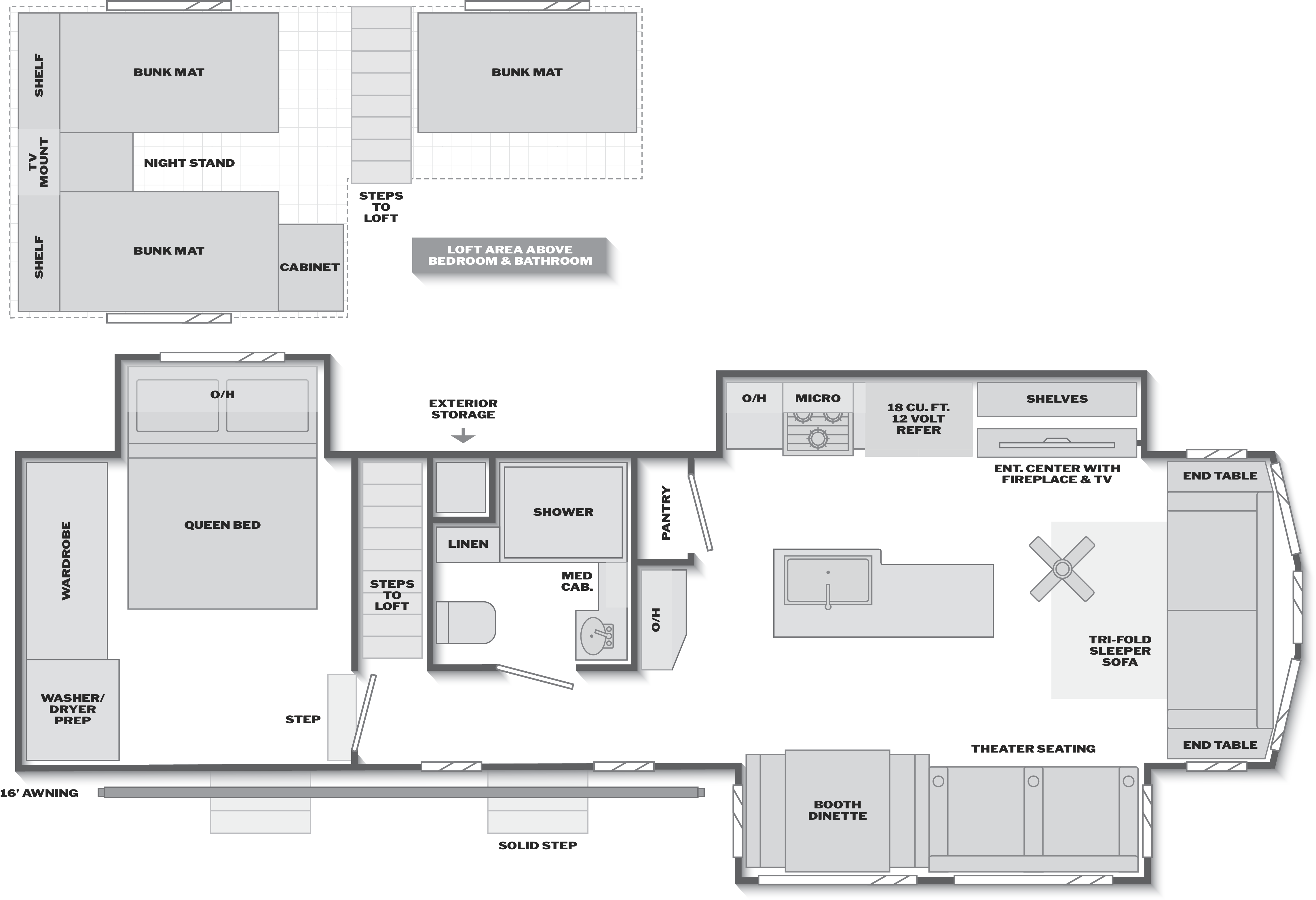 Hideout Destination 360DLFT floorplan