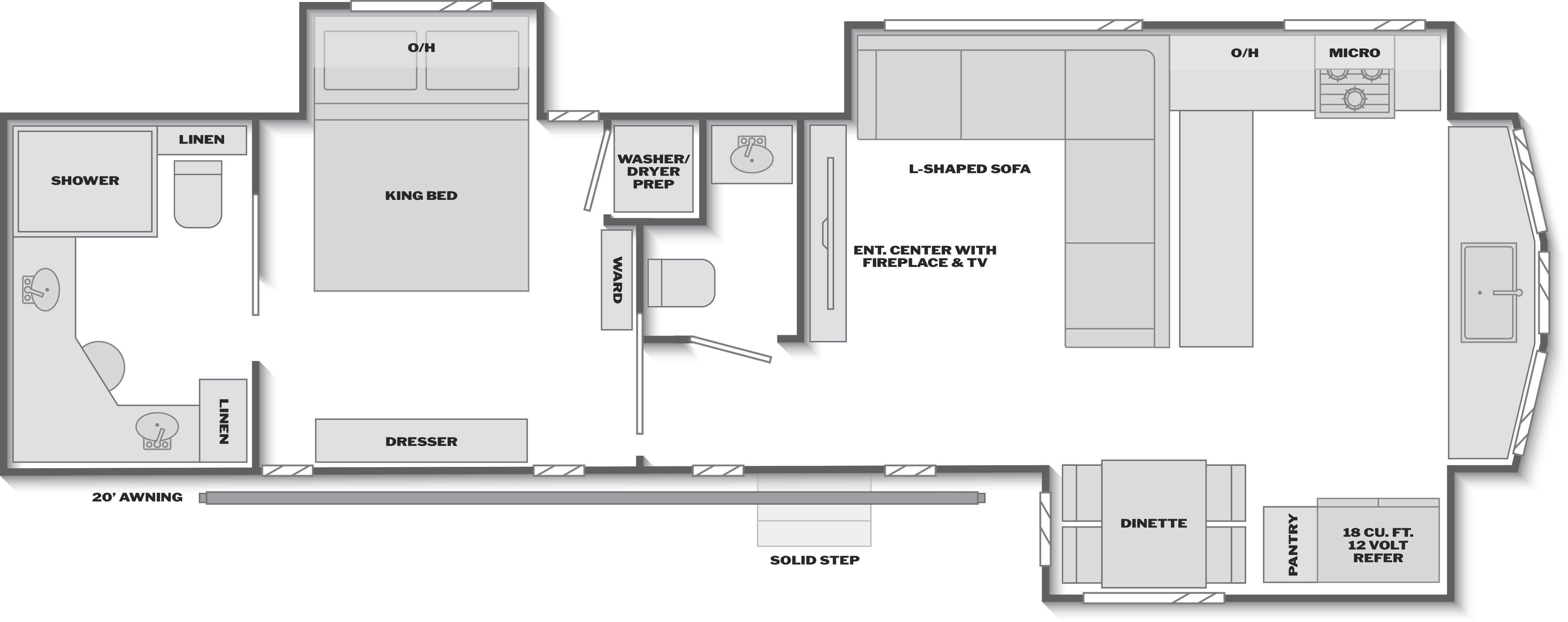 Hideout Destination 389FKRB floorplan