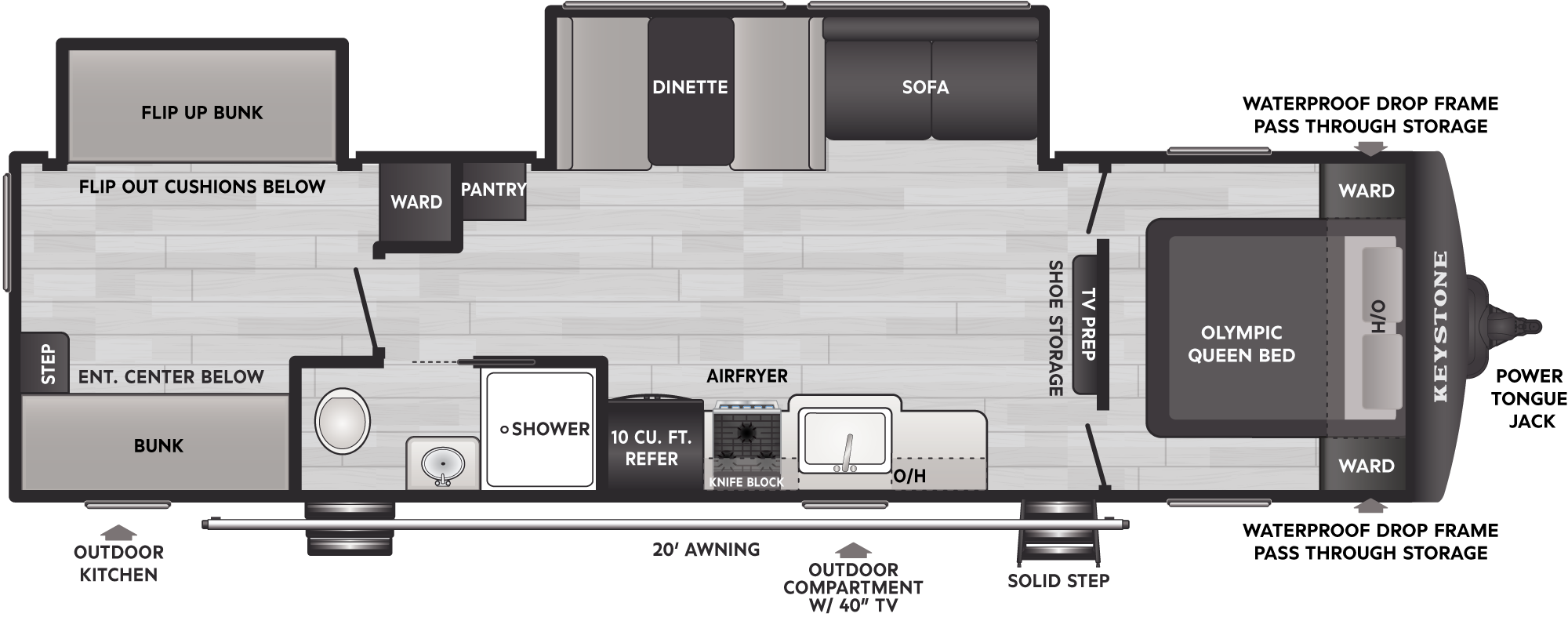 Hideout Max 310XBR floorplan